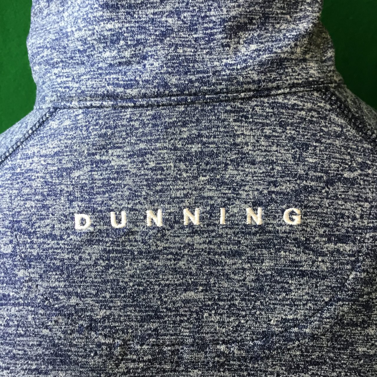 Mens Dunning Heathered Quarter Zip Long Sleeved Golf Top- Small 40-42" - Image 2