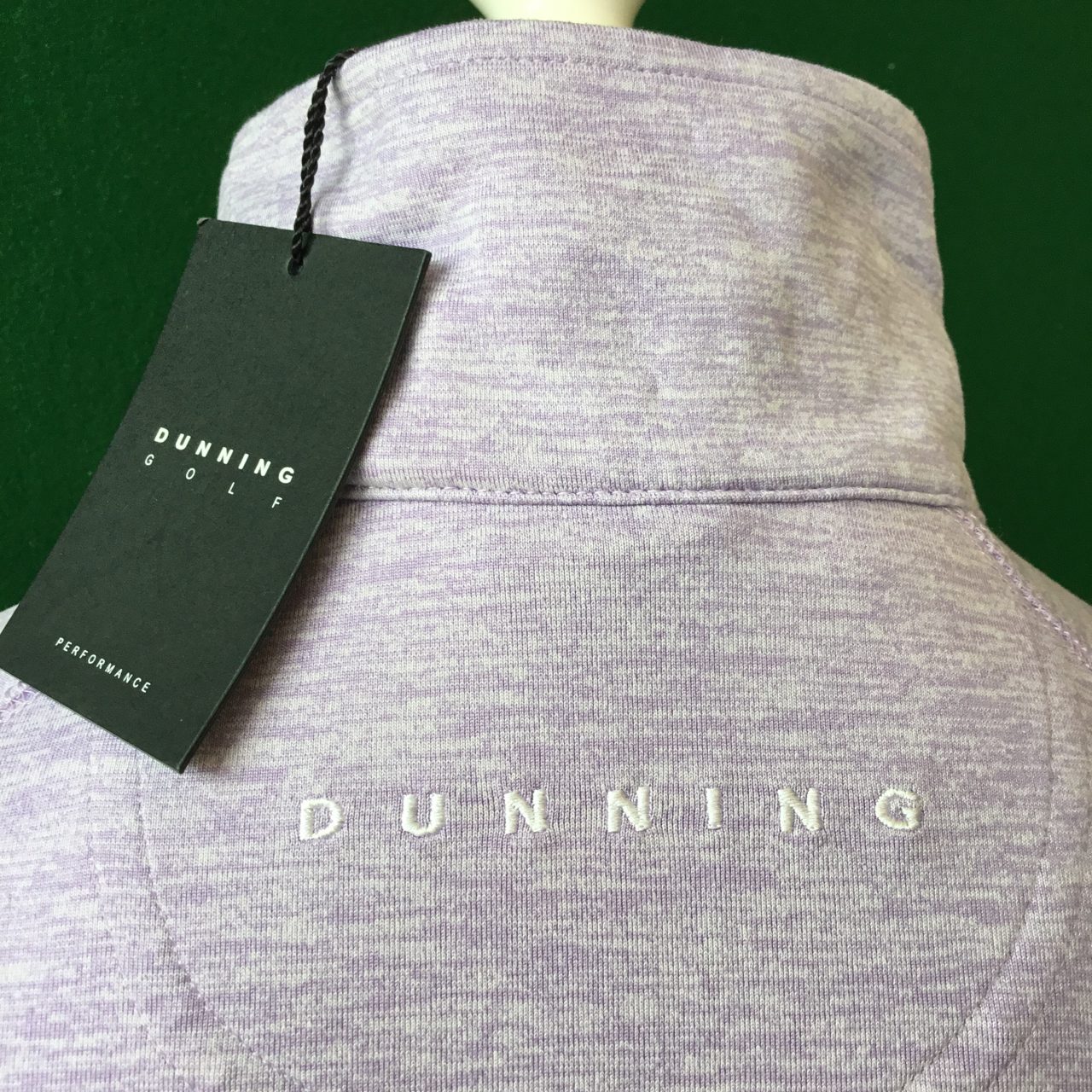 Mens Dunning Heathered Quarter Zip Long Sleeved Golf Top- Small 40-42" - Image 2