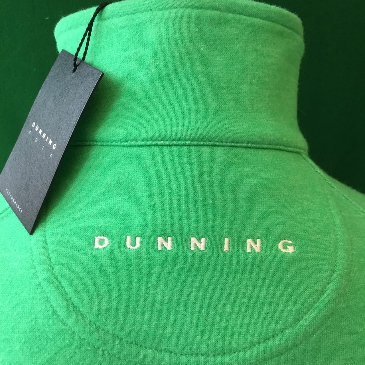 Mens Dunning Natural Hand Quarter Zip Long Sleeved Golf Sweatshirt- Small 40-42" - Image 3