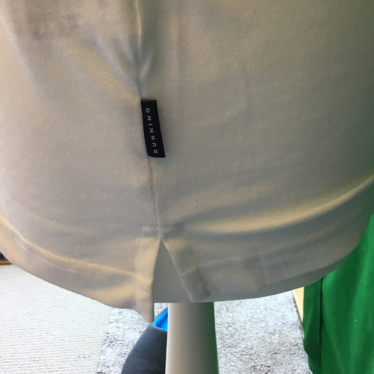 Mens Dunning Short Sleeved White Golf Polo Shirt- X-Large 44-46" - Image 2