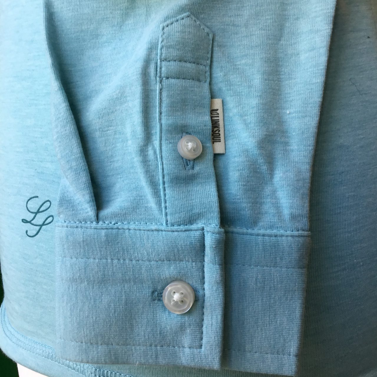 Mens Linksoul Polyester/Lycra/Luxury Cotton Long Sleeve Golf Shirt - Small 38-42" - Image 3