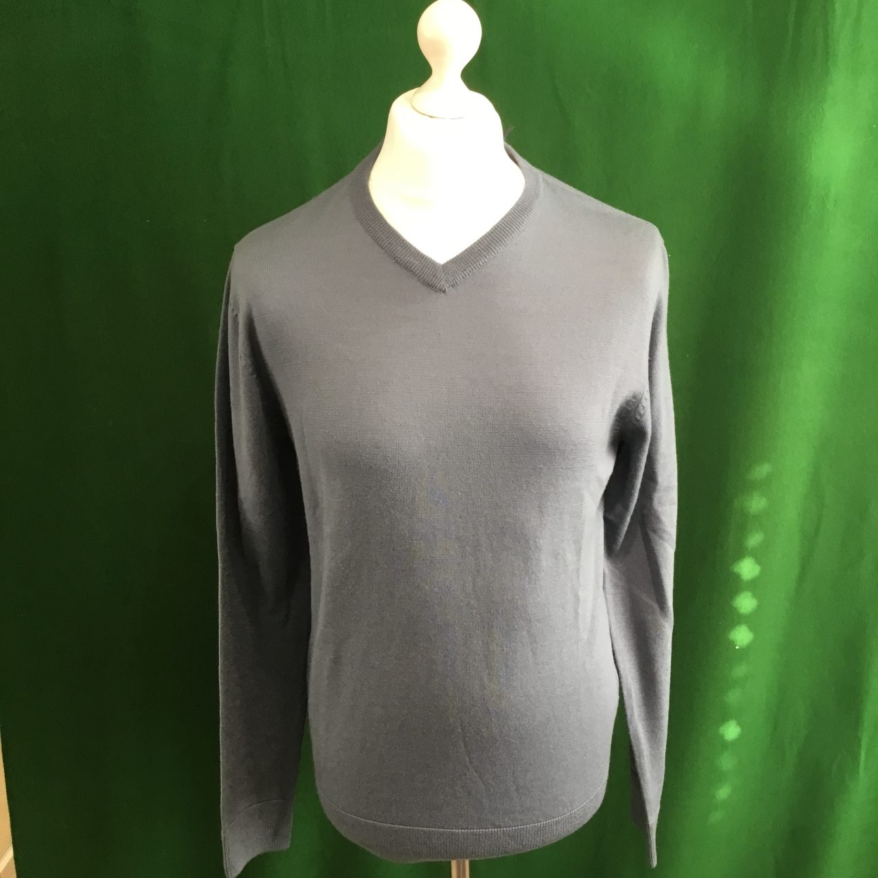 Mens Dunning Merino Wool V-Neck Sweater - Small 40-42"