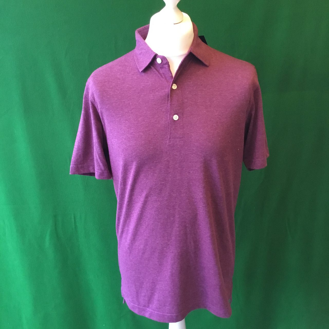 Mens Dunning Short Sleeved Fig Golf Polo Shirt- Small 38-40"