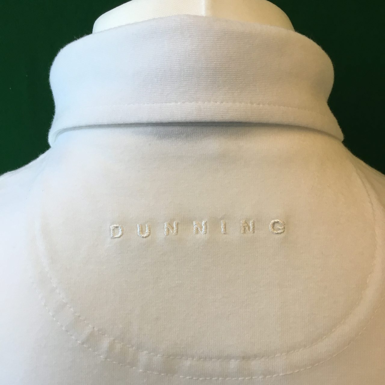 Mens Dunning Short Sleeved White Golf Polo Shirt- Medium 40-42" - Image 2