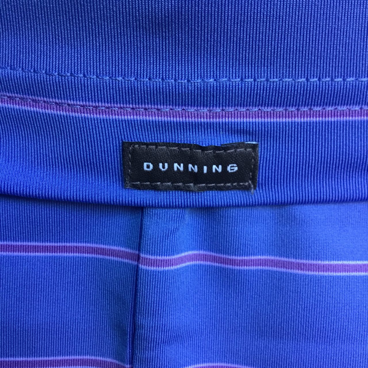 Mens Dunning Short Sleeved Striped Golf Polo Shirt- Small 40-42" - Image 3