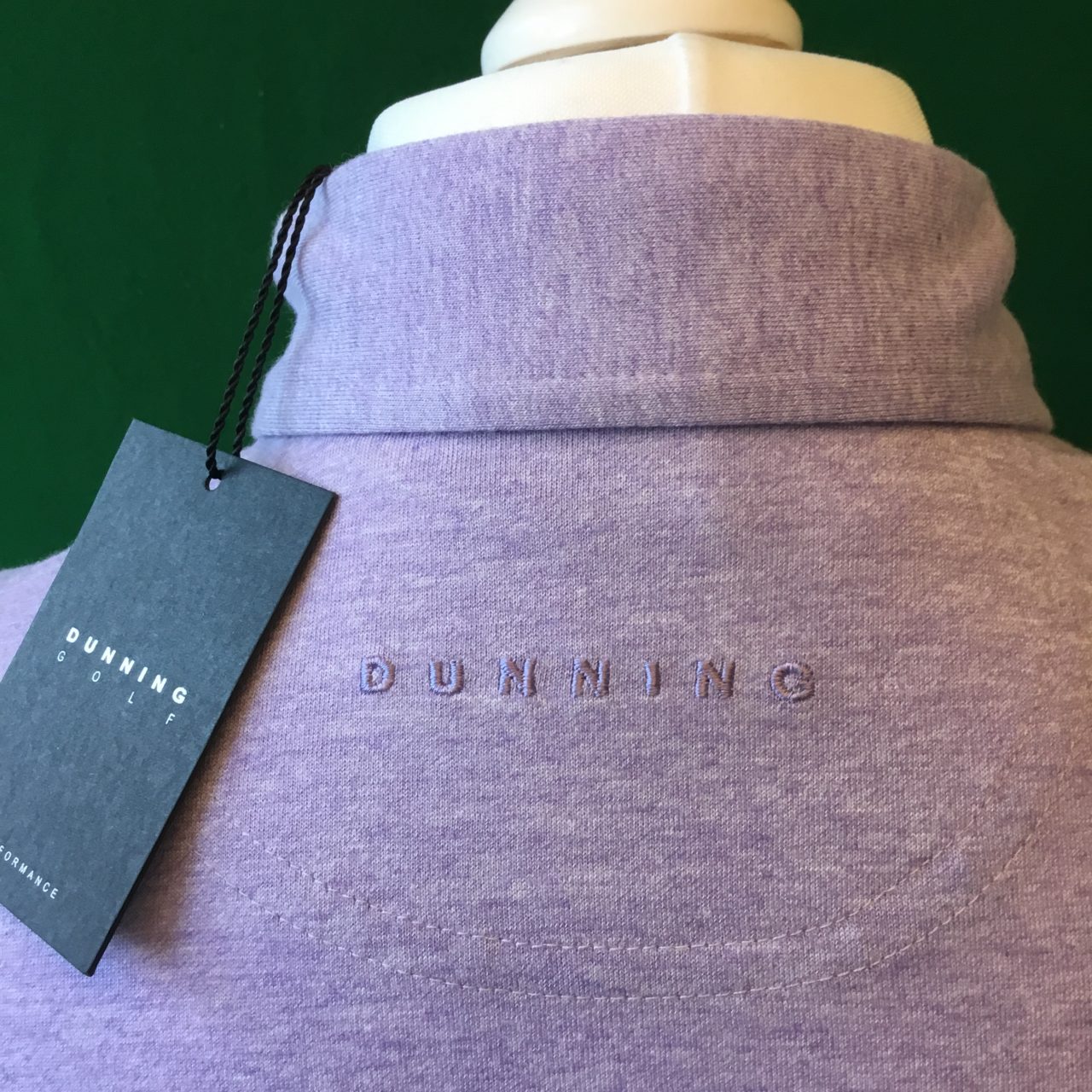 Mens Dunning Short Sleeved Lilac Golf Polo Shirt- Small 38-40" - Image 2