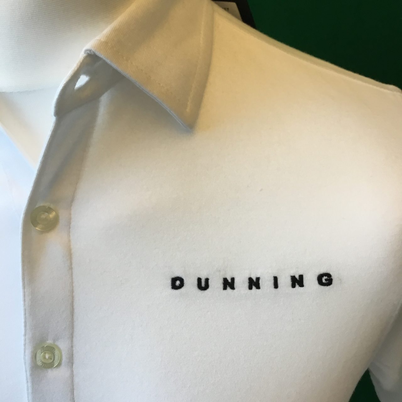 Mens Dunning Short Sleeved White Golf Polo Shirt- X-Large 44-46" - Image 3