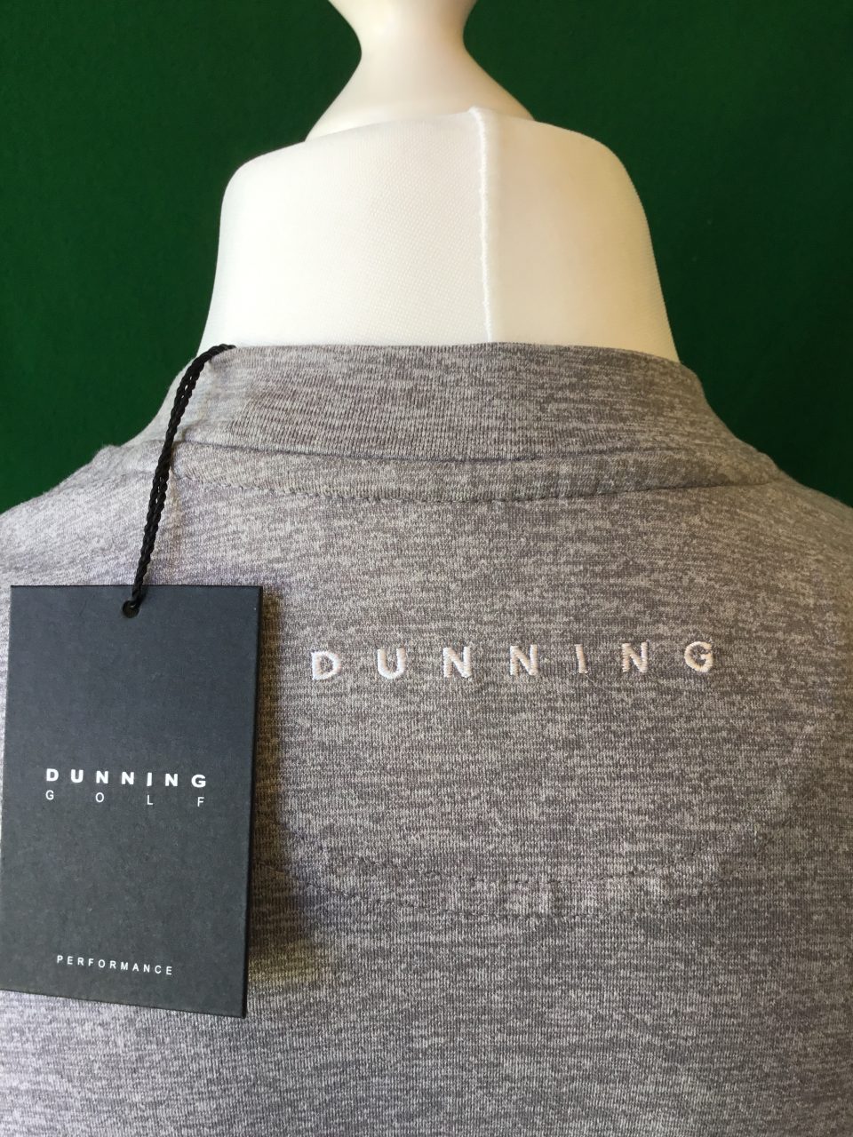 Mens Dunning Taagan Long Sleeved V-Neck Mid Grey Golf Fleece - Small 40-42" - Image 2