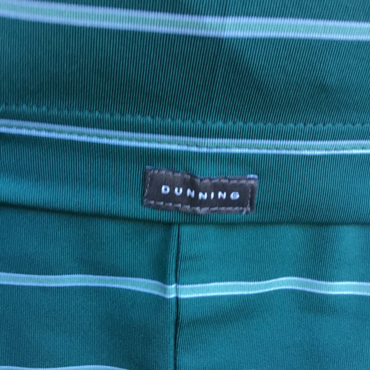 Mens Dunning Short Sleeved Striped Golf Polo Shirt- Small 40-42" - Image 3