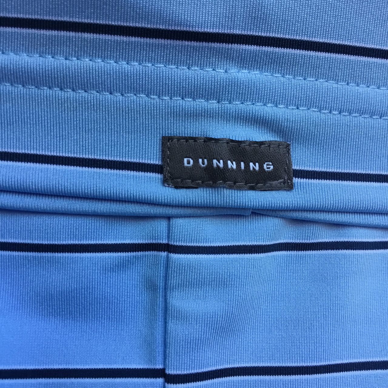 Mens Dunning Short Sleeved Striped Golf Polo Shirt- Small 40-42" - Image 3