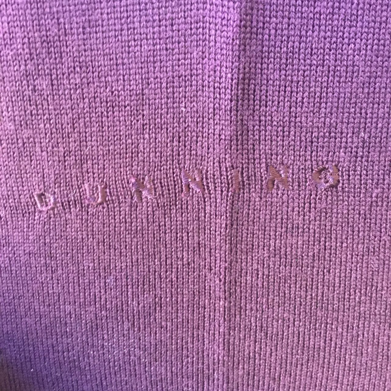 Mens Dunning Merino Wool V-Neck Plum Sweater - Medium 40-42" - Image 3