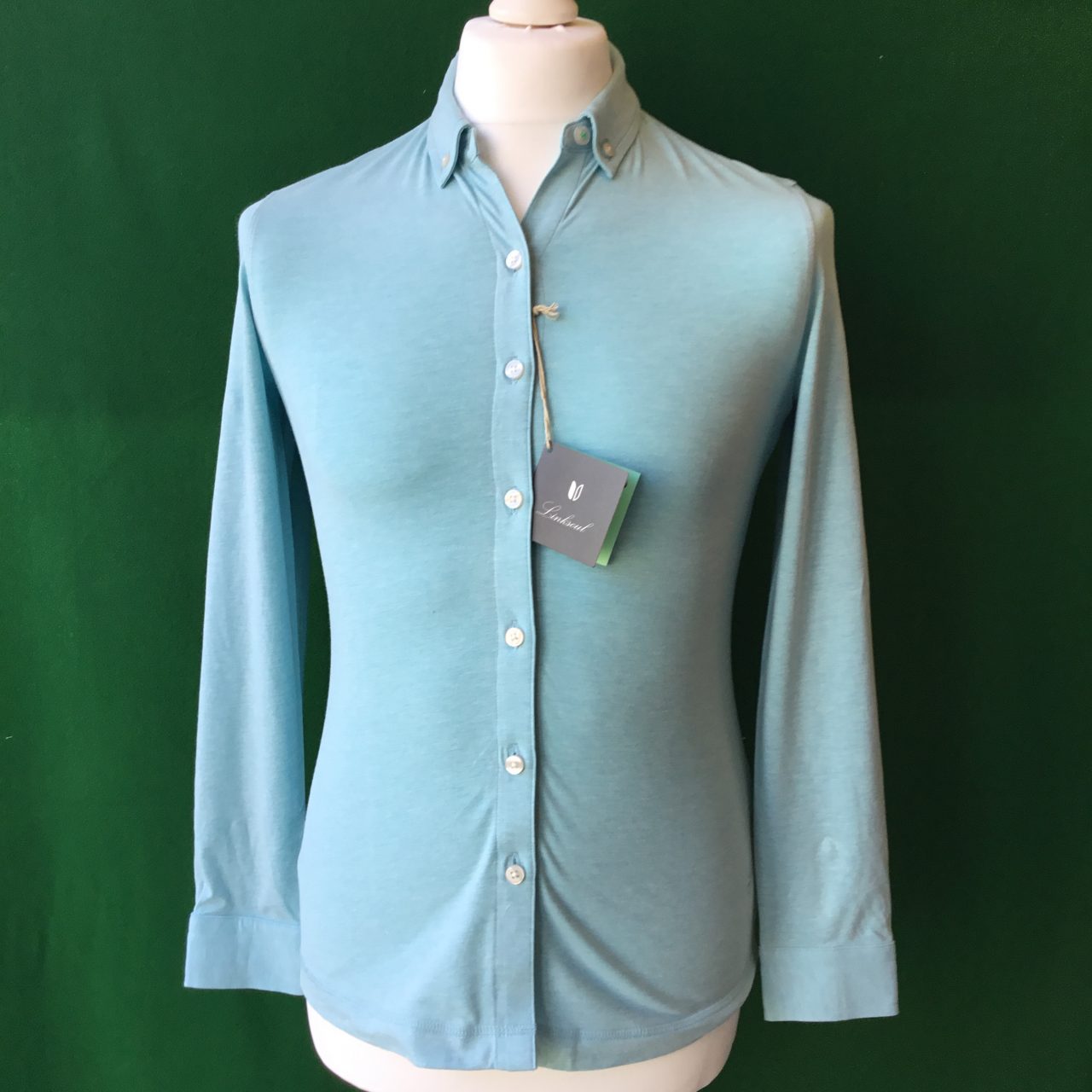 Mens Linksoul Polyester/Lycra/Luxury Cotton Long Sleeve Golf Shirt - Small 38-42"