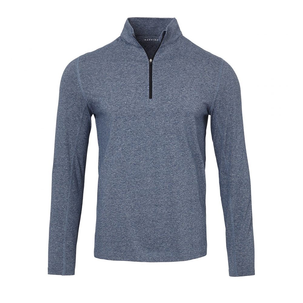 Mens Dunning Embo Quarter Zip Long Sleeved Golf Top- Small 40-42"