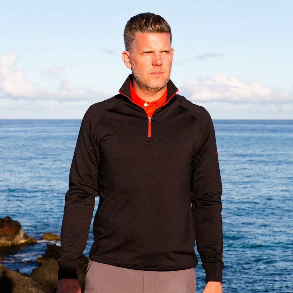 Mens Dunning Gorten Quarter Zip Long Sleeved Golf Sweatshirt- Small 40-42"