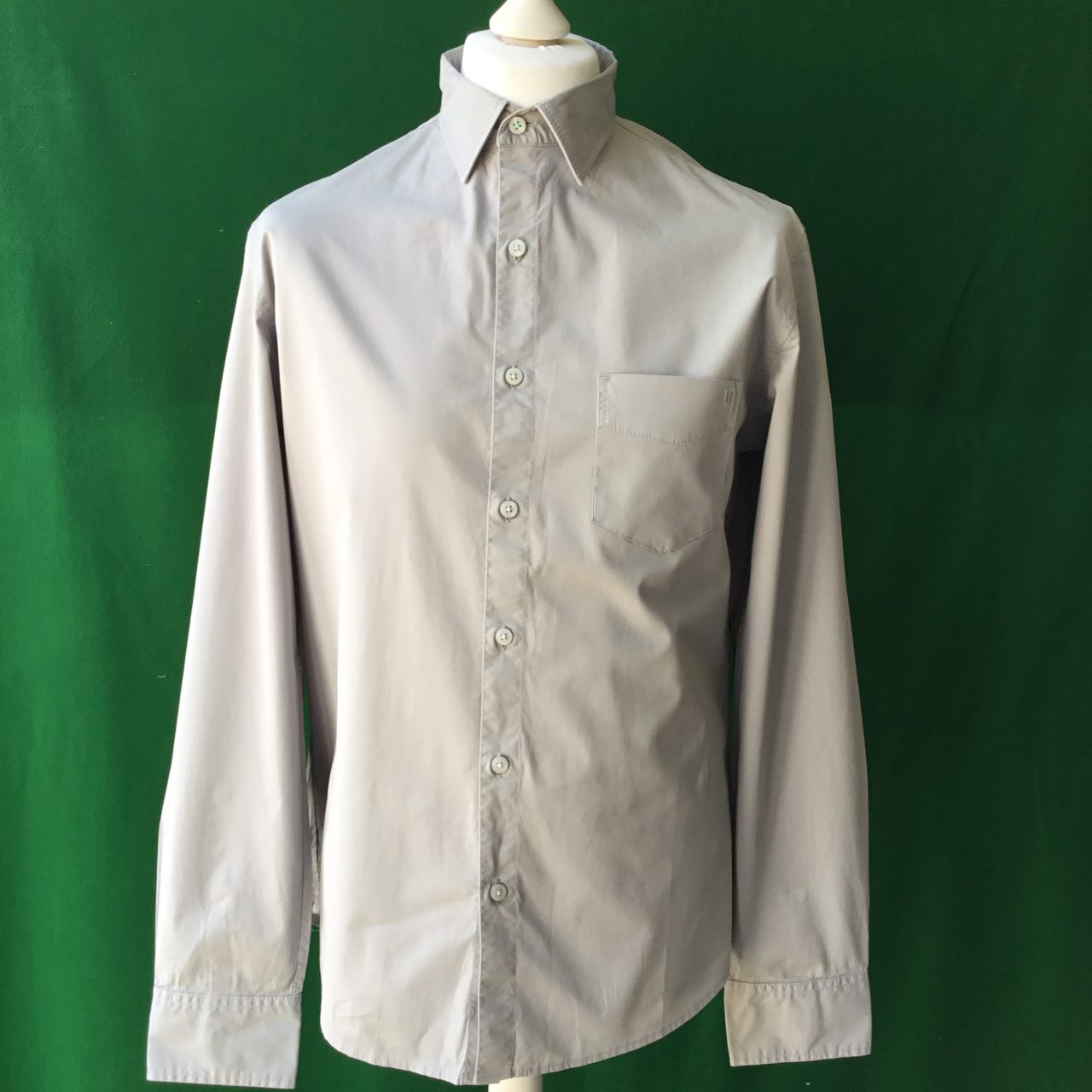 Mens Linksoul Grey Cotton Long Sleeved Shirt - Large - 46" Chest