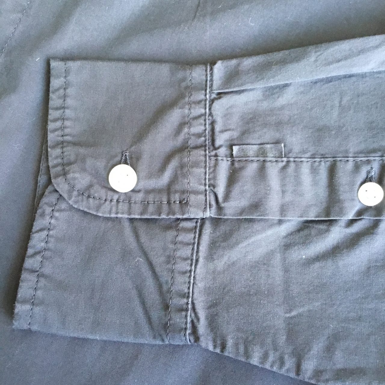 Mens Linksoul Black Cotton Long Sleeved Shirt - Large - 46" Chest - Image 4