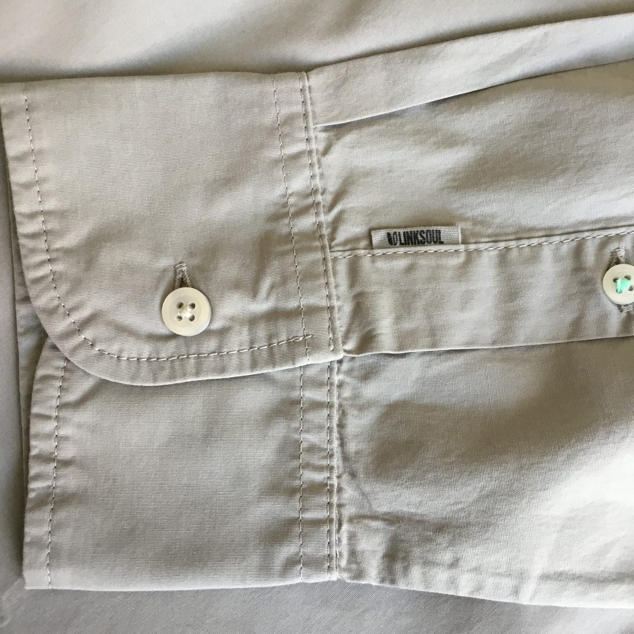 Mens Linksoul Grey Cotton Long Sleeved Shirt - Large - 46" Chest - Image 4