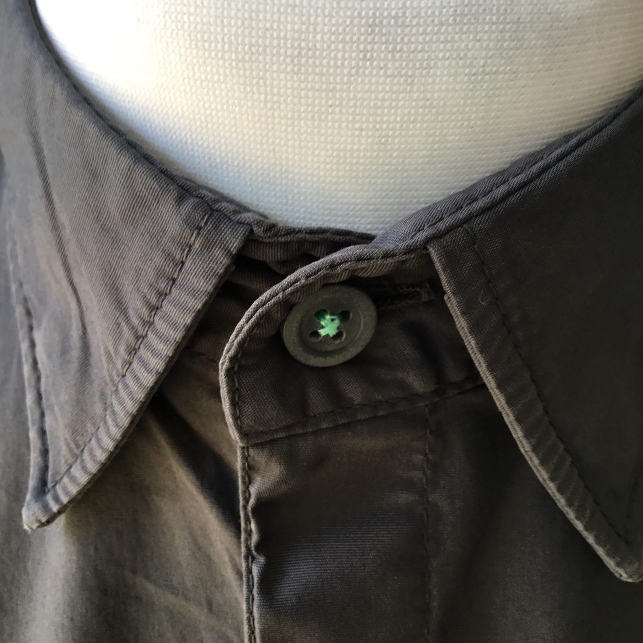 Mens Linksoul Charcoal Grey Cotton Long Sleeved Shirt - Large - 46" Chest - Image 2