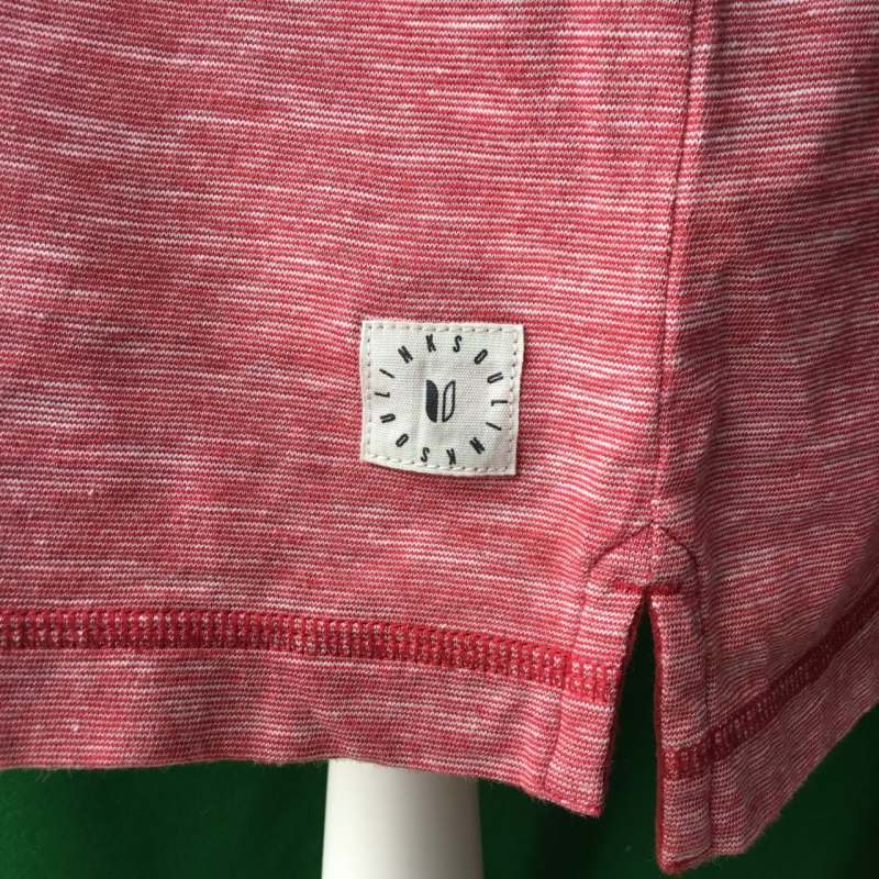 Mens Linksoul Martin Textured Short Sleeve Currant Red Golf Polo - Large - 44" Chest - Image 2