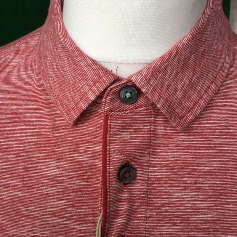 Mens Linksoul Martin Textured Short Sleeve Currant Red Golf Polo - Large - 44" Chest - Image 3