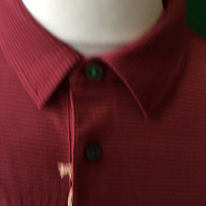 Mens Linksoul Martin Stripe Short Sleeve Currant Golf Polo - Large - 44" Chest - Image 3