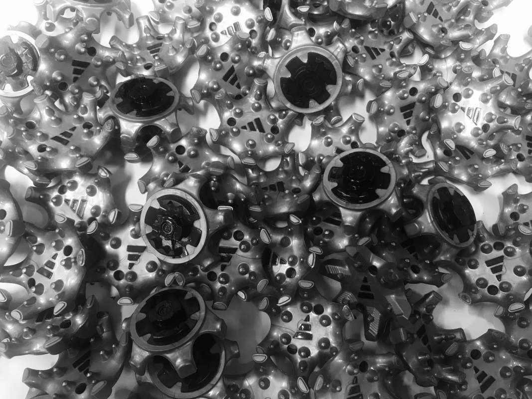 16 x Silver/Grey Adidas Golf Thintech Soft Spikes Golf Shoes - Fast Twist