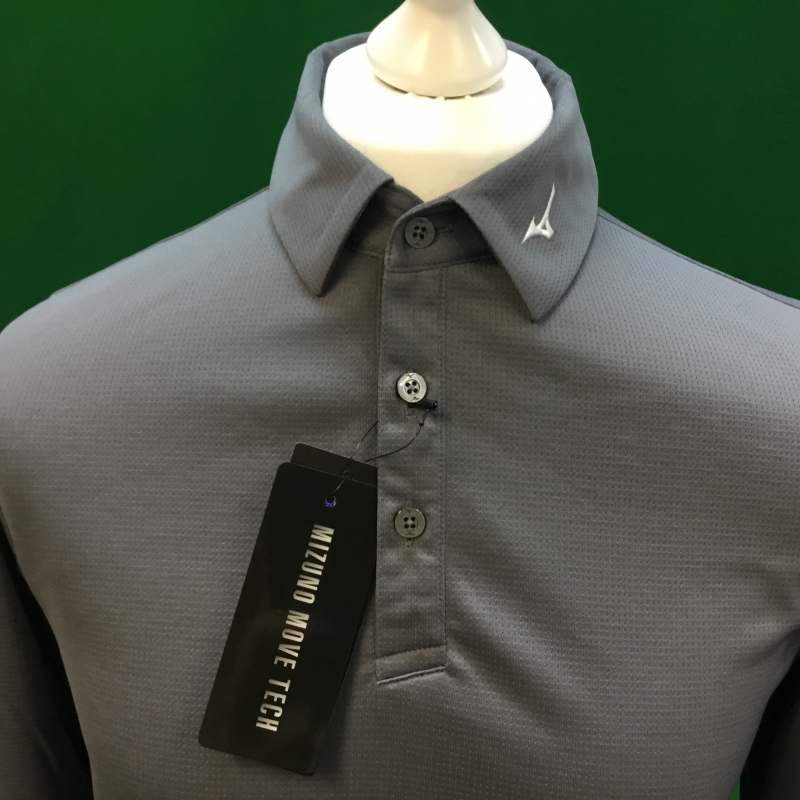 Mens Mizuno Long Sleeved Polo Shirt - Select Size and Colour - Image 4