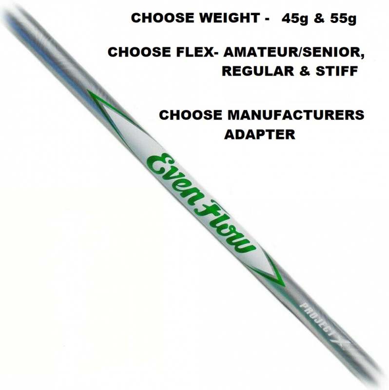 Project X Evenflow Green Driver Shaft - Choose Flex & Adapter
