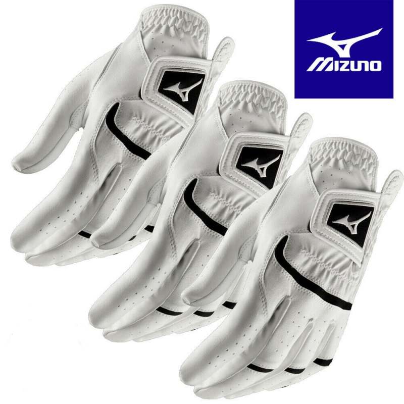 3 x Mizuno Elite Synthetic Leather Golf Gloves- Choose Size