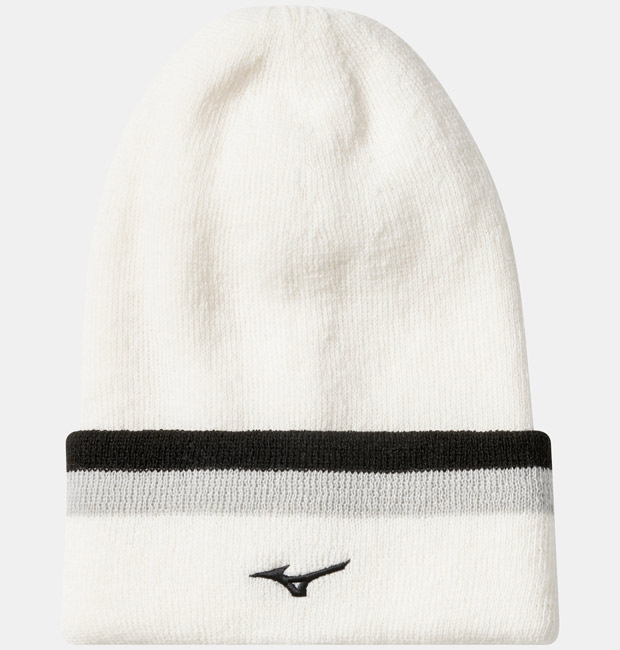 Mizuno 2021 Breath Thermo Knit Golf Beanie Hat - White
