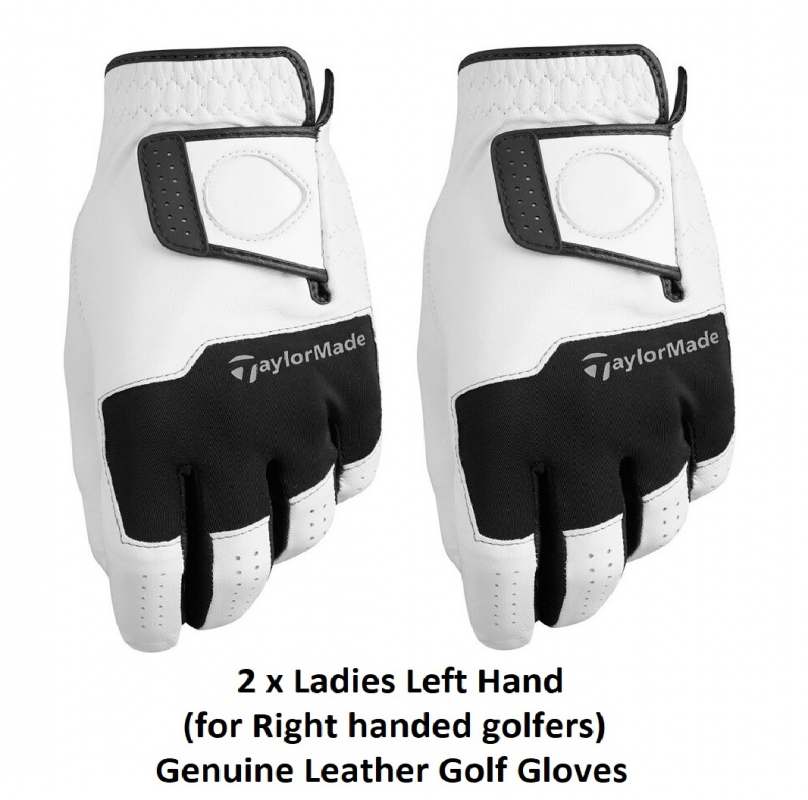 2 x Ladies TaylorMade Stratus Genuine Leather Gloves - Choose Size