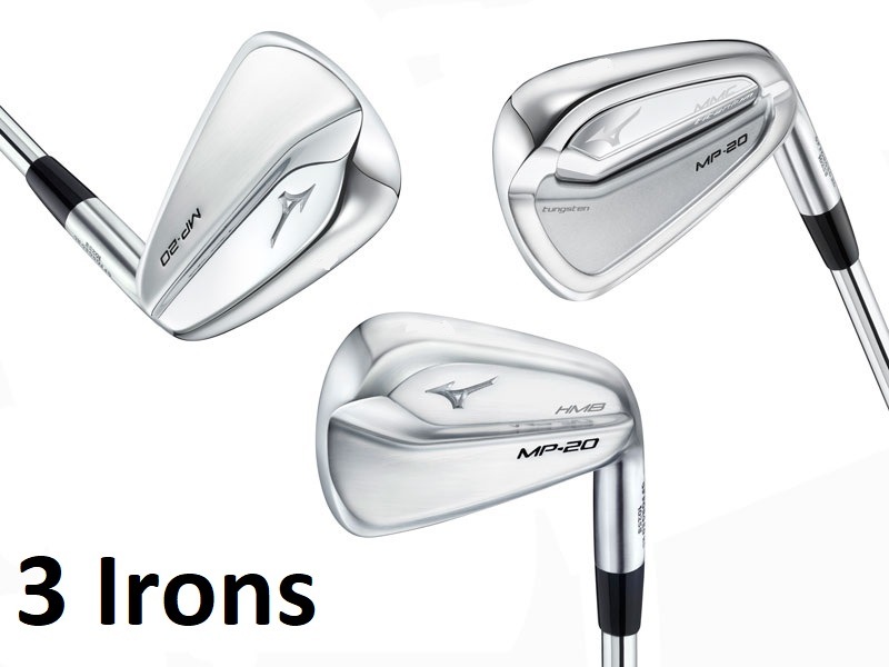 Mizuno MP-20 & HMB 3 Irons with Dynamic Gold XP Steel Shaft Reg or Stiff