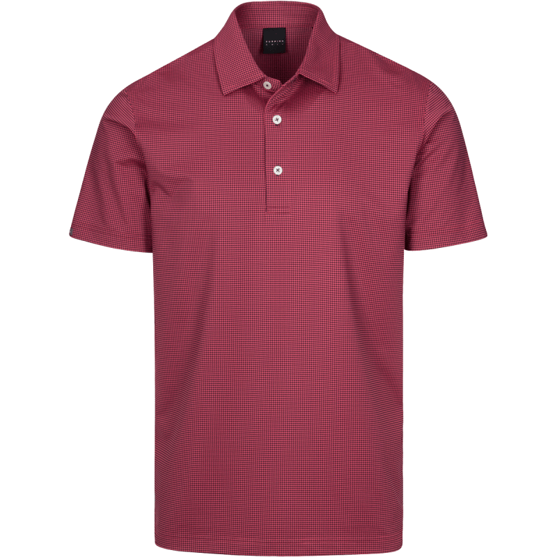Dunning Golf Farley Jacquard Polo Shirt - Small 40-42" Chest - Rosewood