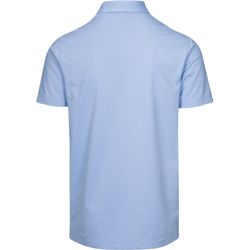 Dunning Golf Farley Jacquard Polo Shirt - Small 40-42" Chest - Surf Blue/White - Image 2