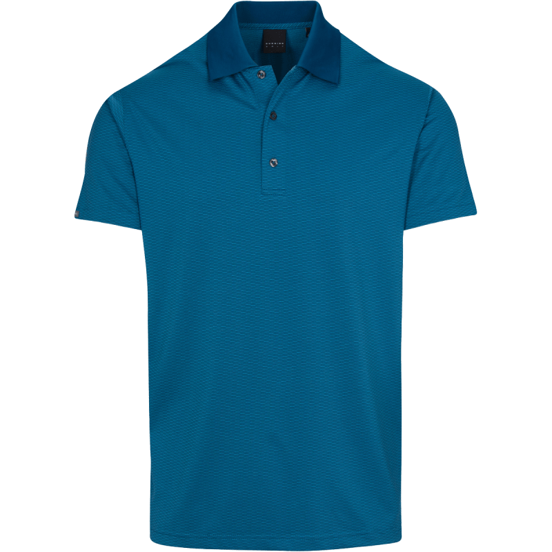 Dunning Golf Mowbray Jacquard Polo Shirt - 40-42" Chest - Opal