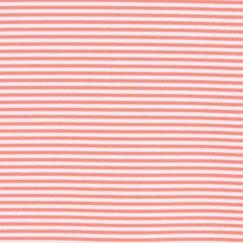 DUNNING HELSBY STRIPE JERSEY POLO 40-42" Chest-Pink Salt/White - Image 3