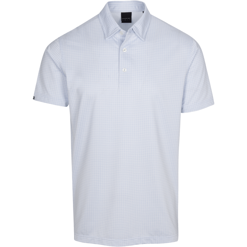 DUNNING BENFORD JACQUARD POLO 40-42" Chest- Oxford Blue/wht