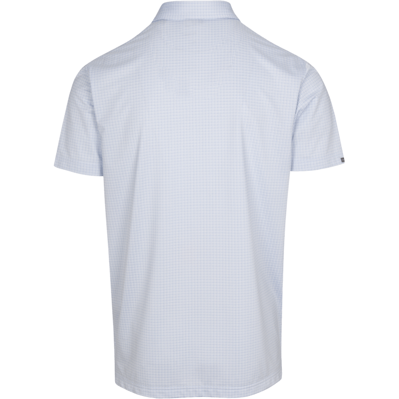 DUNNING BENFORD JACQUARD POLO 40-42" Chest- Oxford Blue/wht - Image 3