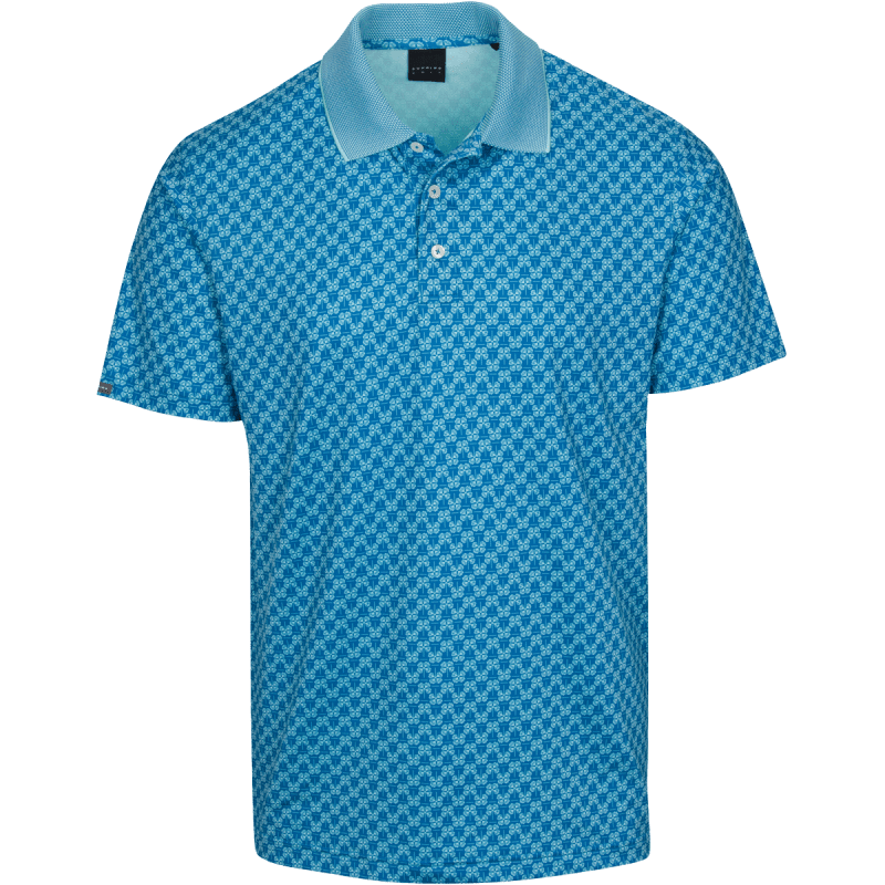 DUNNING LEAF PATTERN POLO 40-42" Chest- SEAPORT RIVIERA