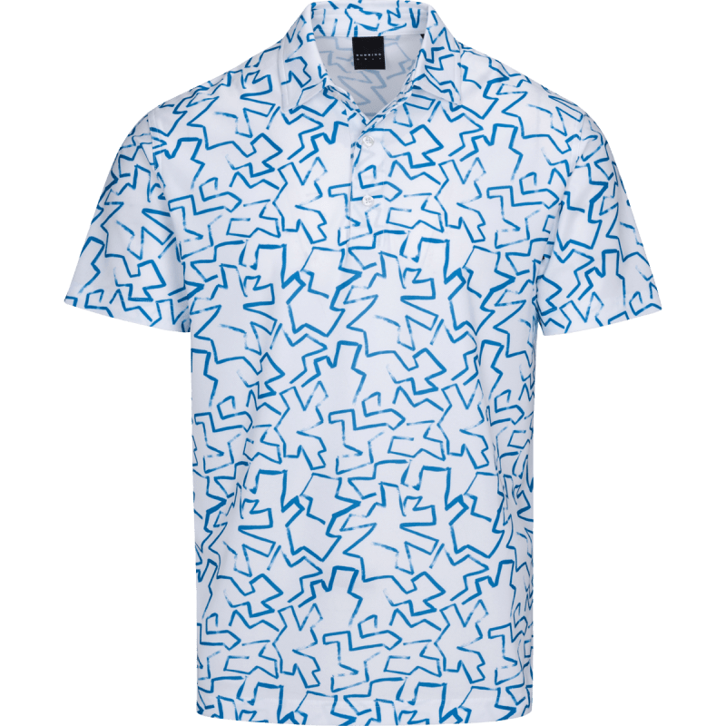 DUNNING TALBOT PIQUE PERFORMANCE POLO 40-42" Chest-wht/seaport