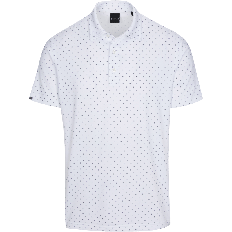 DUNNING SIGNATURE D PERFORMANCE JERSEY POLO 40-42" Chest-WHITE