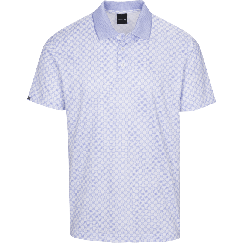 DUNNING LEAF PATTERN POLO 40-42" Chest- WHT DEWBERRY
