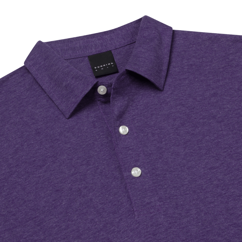 Dunning Golf Natural Hand Polo Shirt - Small 40-42" Chest - Vein Heather - Image 3