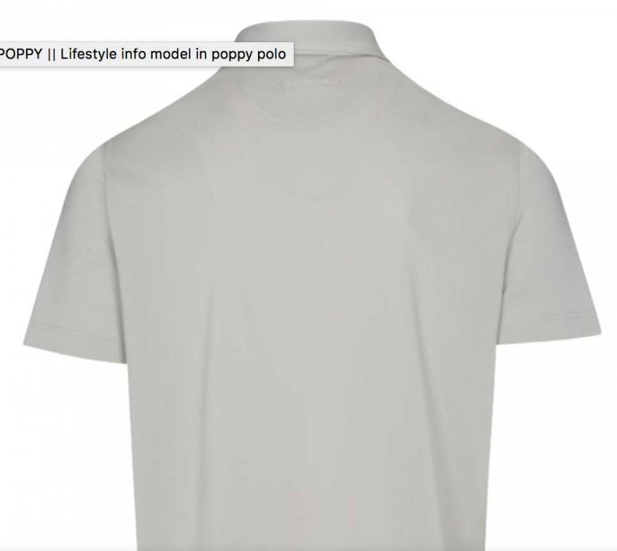 DUNNING PLAYER PIQUE PERFORMANCE POLO - 40-42" Chest - ARCTIC - Image 2