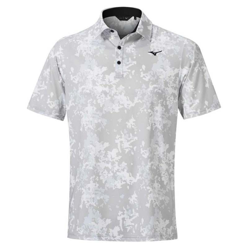 Mizuno Floral Golf Polo Shirt - Extra Large (44"-46" Chest) - Grey