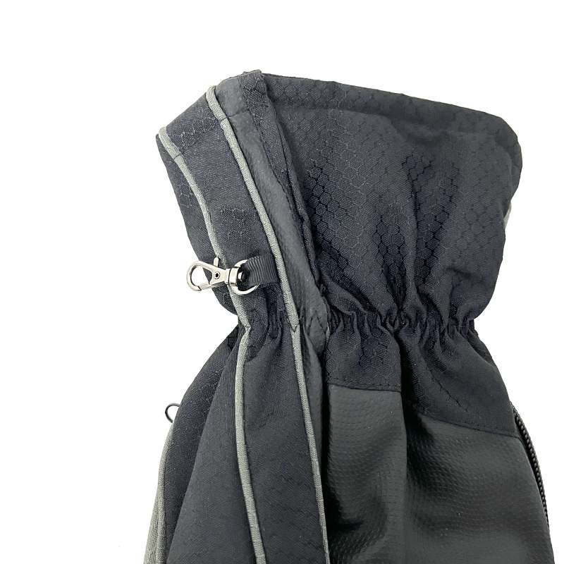 Winter Golf Mittens / Mitts in Black and Grey With Hand Warmer Pouch- Pair - Image 3