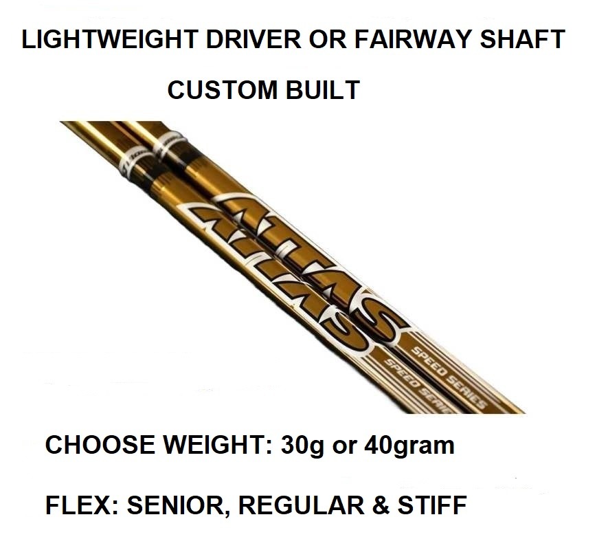 UST Attas Speed Lightweight Black/Gold Driver or Fairway Wood Shaft