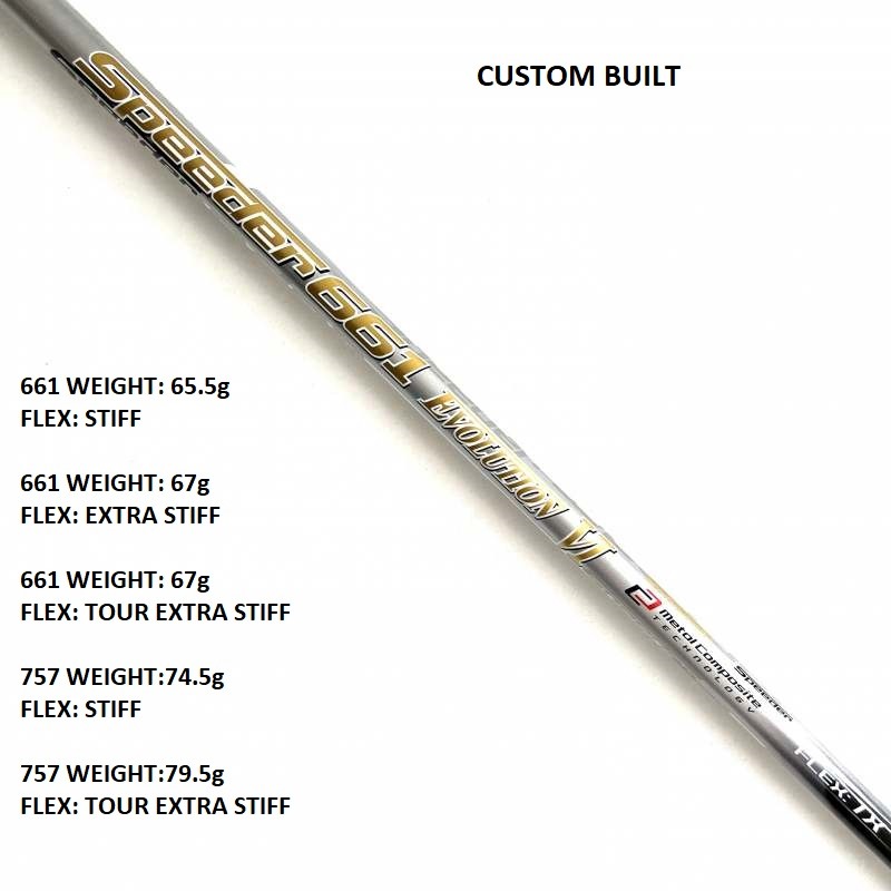 Fujikura Speeder Evolution VI - Driver or Fairway Wood Shaft - Custom Built