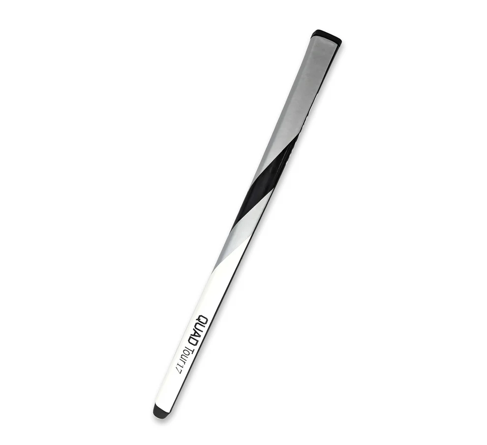 Garsen Quad Tour 17" Extended Length Putter Grip - Black, White & Silver