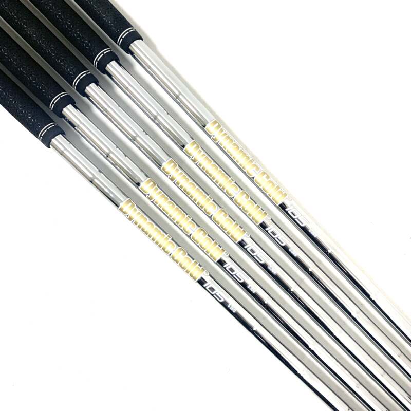 Dynamic Gold 105 S300 Stiff Flex Shaft Set- 6-P/W- Professionally Pulled